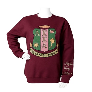 Pull-over décontracté à manches longues en molleton de coton 100% avec logo personnalisé pour hommes, motif imprimé fraternité sororité - Product Image 3