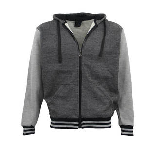 Sweats à capuche personnalisés zippés réglables pour hommes nouveauté épais respirant 100% coton mélangé pour l'hiver - Product Image 3