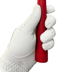Gants de golf pour enfants à logo en caoutchouc personnalisé, paume souple en cuir Cabretta, fermeture auto-agrippante – Vente chaude - Product Image 3