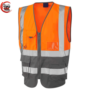 Prix usine gilet de sécurité haute visibilité personnalisable multi-poches route veste de travail réfléchissante polyester imperméable respirant - Product Image 4
