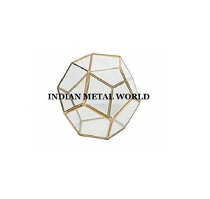 เชิงเทียนโลหะและแก้วแบบวินเทจเชิงเทียนทรงสี่เหลี่ยม2อันสำหรับตกแต่งโต๊ะ - Product Image 5