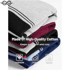 Sudadera térmica de invierno para hombre, con cremallera de un cuarto, forro polar tejido, transpirable, de secado rápido, manga larga. - Product Image 6