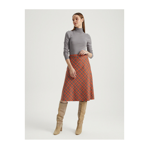BGN Women'<b>s</b> Patterned Knitted Midi <b>Skirt</b> Viscose Blend Turkey - Product Image 2