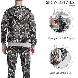 Conjunto Deportivo Personalizado para Hombre, Sudadera con Capucha y Cremallera de Manga Larga, Pantalones Deportivos, 100% Algodón Orgánico, Felpa, Ropa Deportiva para Gimnasio - Product Image 4