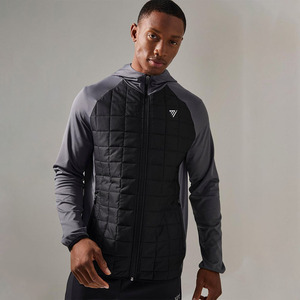 Sweat à capuche pour homme en coton décontracté à manches longues avec cordon de serrage polaire gaufré Pull à capuche avec poches - Product Image 1