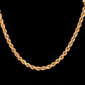 Collier chaîne en argent 925 plaqué rhodium de 18/20/22/24 pouces, 5,00 mm, chaîne en corde, fermoir boîte, diamant de laboratoire, unisexe, homme, mariage, USA - Product Image 1