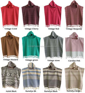 Poncho de piscine de plage de serviette turque de Pestemal à capuche pour toutes les tailles Zeus Lilas - Product Image 6