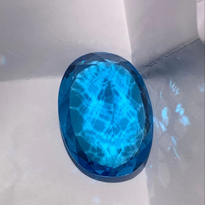 Topaze bleue naturelle de qualité AA+, de forme ovale, certifiée, 38,45 carats, pour la fabrication de bijoux - Product Image 1