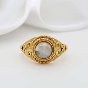 <b>Moonstone</b> Brass Filigree <b>Ring</b> 18k Gold Plated Tribal Wholesale Women <b>Ring</b> - Product Image 5