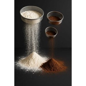Stainless Steel Flour Sifter <b>Set</b>-3 Pcs Cocoa & Strainer Colander - Product Image 1