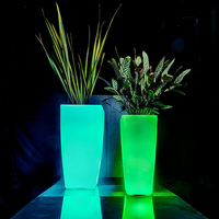 Pots de fleurs illuminés pour l'extérieur avec led à changement de couleur pot de fleurs de jardin étanche pot de meubles pour la maison