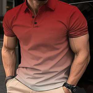 เสื้อโปโลสีดำแขนสั้นสำหรับผู้ชาย, เสื้อยืดโปโลกอล์ฟผ้าฝ้ายแท้ขนาด220กรัมปักลายแบบอเมริกันมาใหม่ - Product Image 1