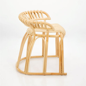 Vente en gros chaise de bureau en rotin chaises de travail en osier faites à la main de luxe avec support dorsal mobilier de travail - Product Image 4