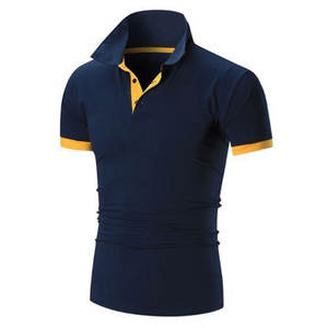 Nouveau design Logo personnalisé brodé 95% coton 5% Spandex homme Golf affaires uniforme couleurs unies pour polo ODM approvisionnement toile - Product Image 1
