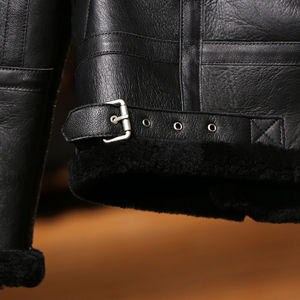 Veste en cuir de qualité supérieure 2025 pour homme Vestes grande taille avec fermeture éclair en cuir Pu Veste en cuir pour homme de moto - Product Image 6