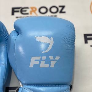 Guantes de Boxeo Profesionales Fly Super Lace Pro X, Color Azul Cielo, para Entrenamiento y Combate, Diseño Personalizado, Guantes de Boxeo para Competencia Fly - Product Image 4