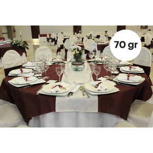 Mantel Redondo Blanco de 120 cm y 70 g/m², Reutilizable, Startex, 150 Unidades, B2B - Product Image 2