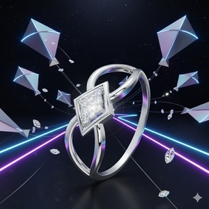 แหวนอินฟินิตี้925เงินสเตอร์ลิงของผู้หญิงที่สง่างามทันสมัยพร้อมเพชรคลัสเตอร์ตารางรัศมีสำหรับหมั้นและเครื่องประดับสวมใส่ทุกวัน - Product Image 6