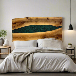 Cabecera de Cama de Madera y Resina Epoxi Hecha a Mano SACK |   Muebles de Dormitorio Modernos de Lujo, Personalizados, con Diseño Artístico y Curado Térmico - Product Image 2