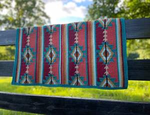 Durable Polycotton Western Saddle <b>Blanket</b> Comfortable Barrel Racing Equipment for <b>Horse</b> Racing Long Riding Sessions Saddle Pads - Product Image 3