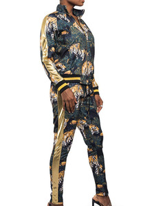 Service OEM, fabricant d'usine, survêtements antistatiques durables, prix de gros, survêtement pour femmes à jambes évasées superposées - Product Image 4