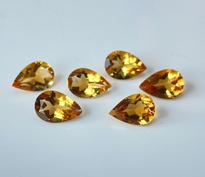 Corte de pera citrino natural 7x10mm facetado-Piedra preciosa suelta de corte de pera citrino de calidad superior - Product Image 2