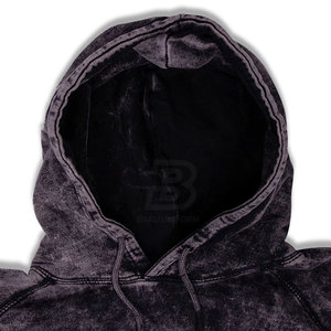 2025 Sudaderas con capucha de lavado ácido hechas a medida Invierno Cálido Patrón sólido Cuello con capucha Precio - Product Image 4