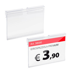 Porta Prezzo Piatto Impermeabile in Plastica per Gondola, Espositore per Etichette Prezzo per Promozione Efficace in Negozio - Product Image 1
