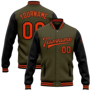 Vente en gros dans l'industrie directe Bomber décontracté hiver personnalisé gris sarcelle-noir veste bicolore Varsity Letterman - Product Image 4