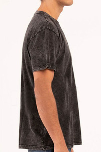 เสื้อยืดผู้ชายผ้าฝ้ายสไตล์อินเทรนด์สีทึบดีไซน์หลวมฟิตเนส - Product Image 3