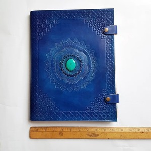 สมุดปกหนังแข็งสีฟ้าและไดอารีสีเขียวอ่อนพร้อมด้วยการเย็บตะเข็บเกลียวด้วยความร้อน2020ออกแบบได้ตามต้องการ - Product Image 4