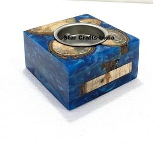 Brûleur à Bakhoor en résine époxy, spécial Ramadan, fait à la main, incrustation de bois, Mubkhara Madkhan, brûleur à encens en bois parfumé, support à charbon de bois Oud - Product Image 6