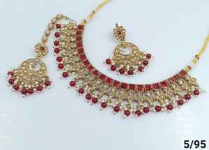 Indian Traditional Motipearl & Drop Square Kundan Gold Plated <b>Jewellery</b> <b>Set</b> & Choker Earring Mangtika Necklace <b>Set</b> <b>Women</b> & Girl - Product Image 2