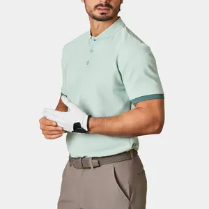 100% algodón cuello redondo para camisetas de polo para hombres camisas de punto ligeras transpirables de secado rápido diseño estampado de manga corta regular - Product Image 3