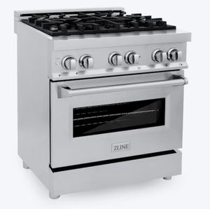 ZLIN KITCHEN & BATH Legacy Horno de convección independiente empotrado de 30 pulgadas de profundidad con 4 quemadores - Product Image 1