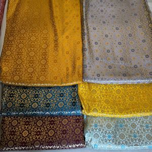 Premium Brocade Fabric High Quality Woven Textile for Garments, Home Decor, and Upholstery Customizable Designs, Colors - Product Image 1