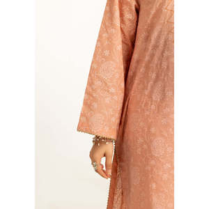 Traje de Verano de 3 Piezas para Mujer, Color Durazno, con Estampado de Laca - Product Image 3