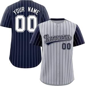 Maillot de baseball brodé à bouton complet par sublimation personnalisée chemise de softball à séchage rapide matériel d'équipe sergé numéro de nom vêtements de sport - Product Image 2
