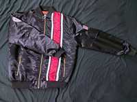 Vente en gros vestes noires en satin de baseball oxford Bomber brodées Vestes de baseball en satin Veste de baseball personnalisée