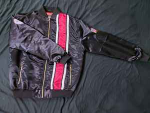 Vente en gros vestes noires en satin de baseball oxford Bomber brodées Vestes de baseball en satin Veste de baseball personnalisée - Product Image 5