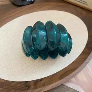 Luxury Resin <b>Bracelet</b> with Gold Flakes Handmade Epoxy Wristwear Artistic Resin Bangle <b>Bracelet</b> Custom Color Options Available - Product Image 4