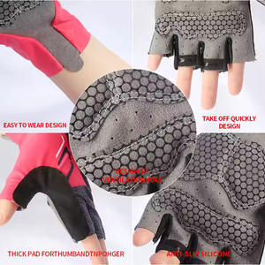 Gants de vélo pour hommes à doigts courts en polyester et coton avec rembourrage en gel, design personnalisé, pour cyclisme sur route en extérieur, en cuir Salva, service OEM personnalisé - Product Image 3