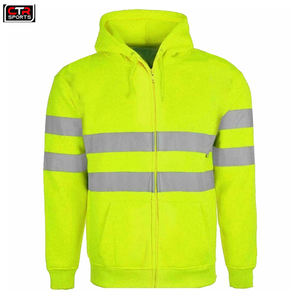 เสื้อแจ็คเก็ตซิปสะท้อนแสงกันน้ำสำหรับผู้ชายไซส์ใหญ่ เหมาะสำหรับงานก่อสร้างและงานอื่นๆ ขายส่ง - Product Image 2