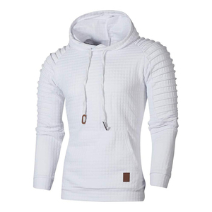 Benefit-Sudadera con capucha informal para hombre, sudadera con cordón de manga larga, bolsillos de canguro, 100% algodón, estampado de Color blanco - Product Image 1