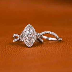 Bague de fiançailles en or massif 18KT Style tendance, taille marquise, diamants cultivés en laboratoire, certifiée IGI, bagues fines sans conflit - Product Image 2