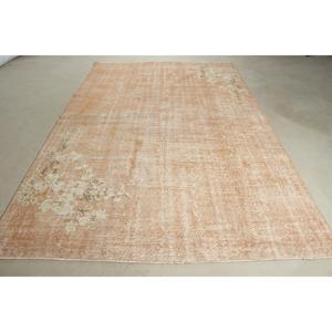Tapis turc vintage, tapis surdimensionné 6,8x10,6 pieds, tapis ombré marron et blanc - Product Image 1