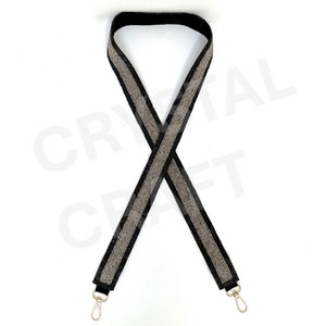 Sangles de sac en perles de rocaille en or blanc personnalisées Accessoires de mode avec forme et design personnalisés Sangle de sac à main en perles - Product Image 4