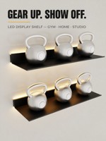 Étagères flottantes en aluminium à fixation murale, unité d'étagère éclairée pour salon, chambre et salle de bain