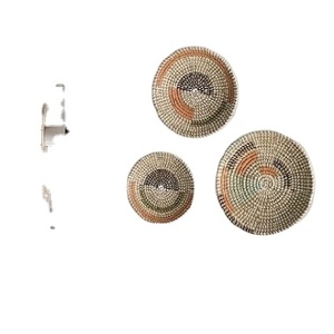 Cheap Price Unique Handcrafted Rattan Seagrass Woven Bamboo Baskets <b>Set</b> <b>of</b> <b>3</b> for Hanging <b>Wall</b> Decor <b>Art</b> Gallery <b>Wall</b> Baskets - Product Image 5