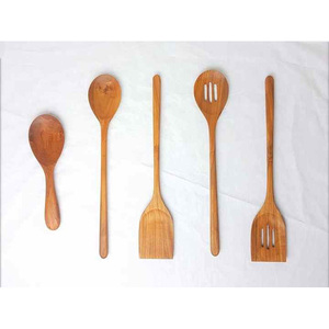 Premium Teak <b>Wood</b> <b>Cooking</b> <b>Utensil</b> Set with Crock Food Grade Kitchen Tools Heat Resistant Spatulas - Product Image 1